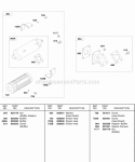 Exhaust System Diagram and Parts List for 584447-0205-E2  Briggs and Stratton Engine